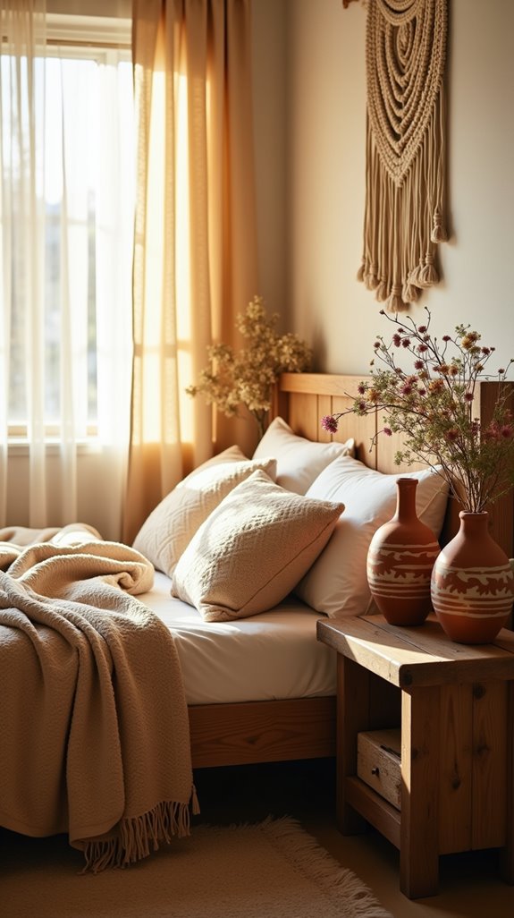 handcrafted pottery enhances ambiance