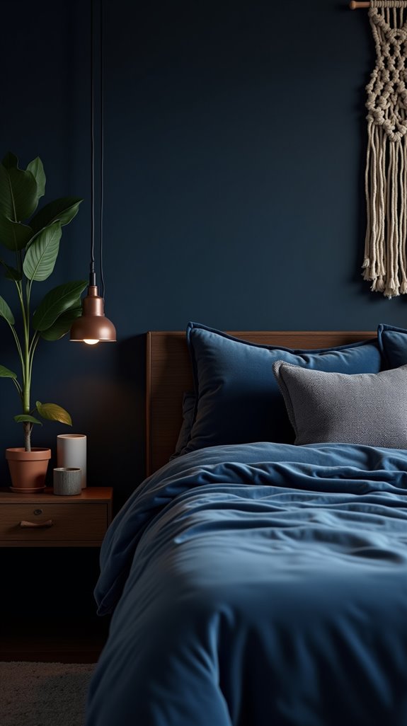 harmonious navy blue hues