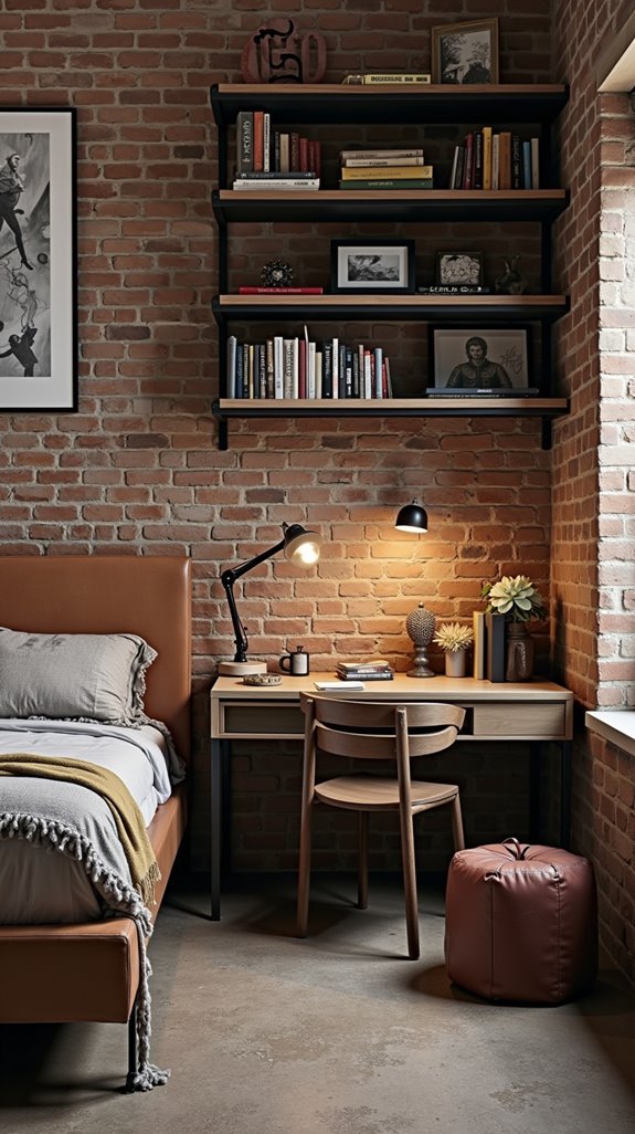 industrial chic bedroom design