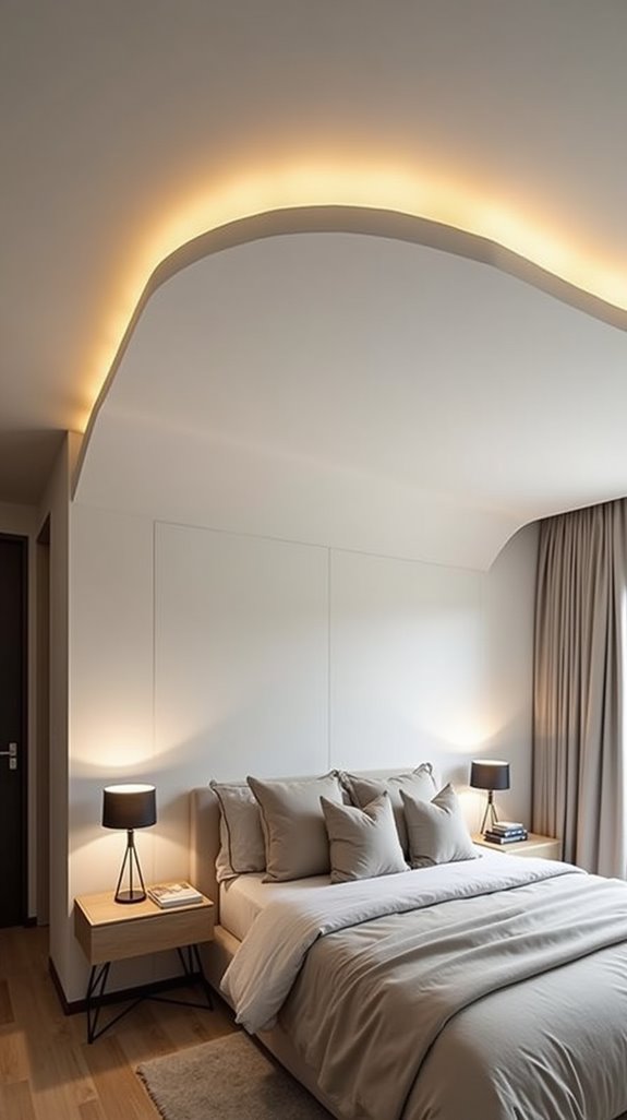 integrated lighting enhances ambiance