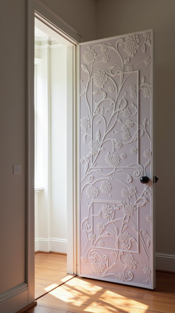 intricate stenciled door designs