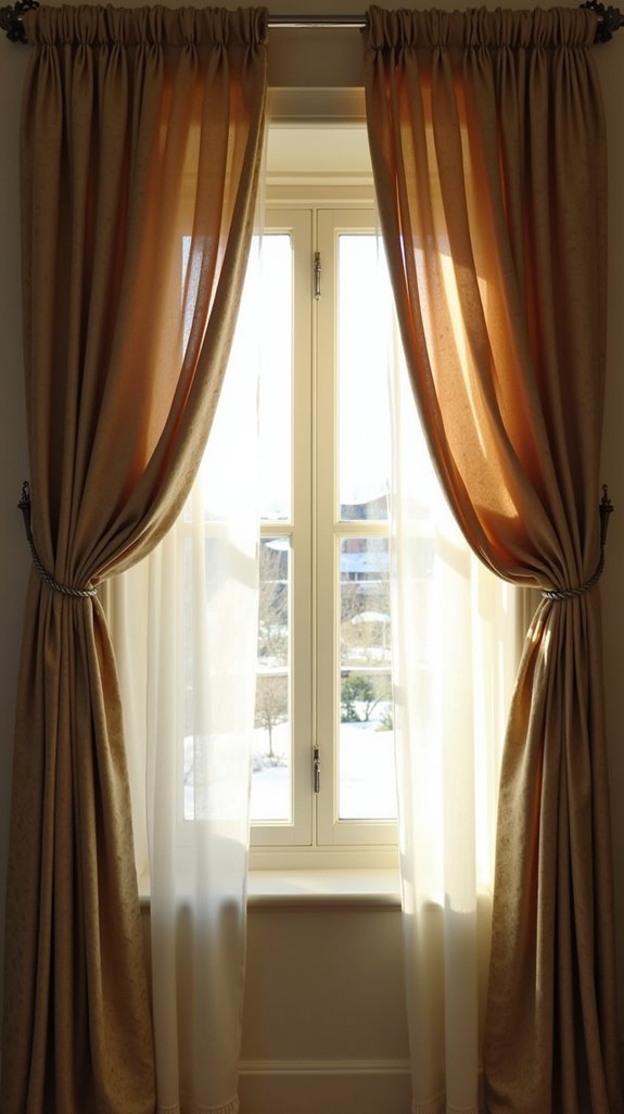 layered curtains for tranquility