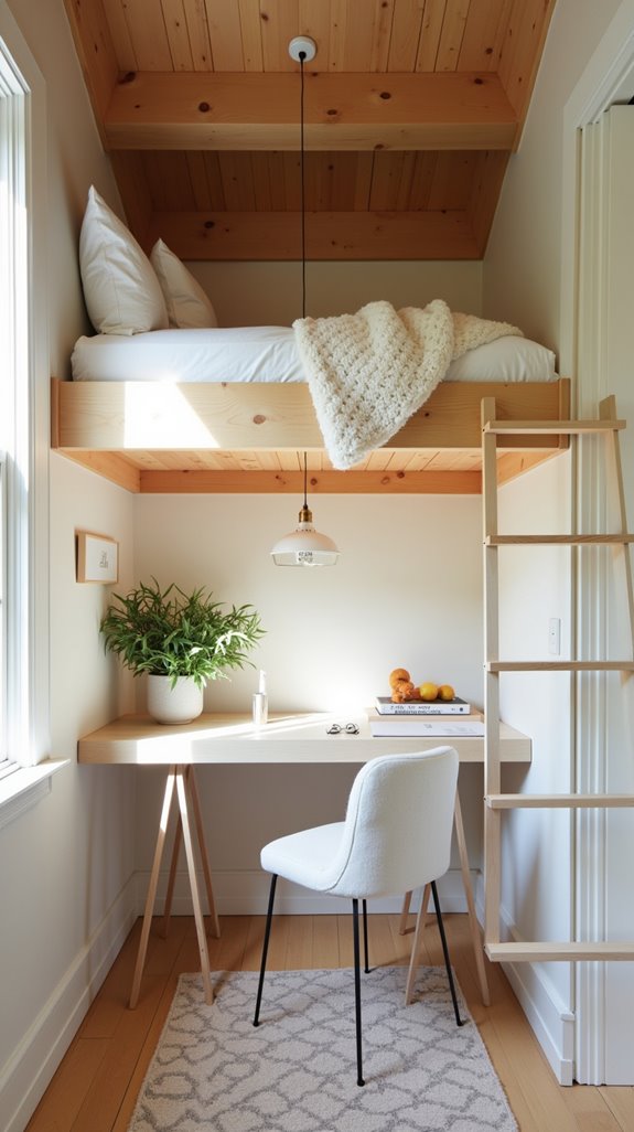 lofted beds maximize bedroom space