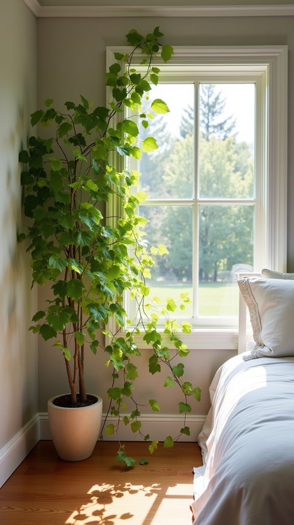 lush low maintenance bedroom vine
