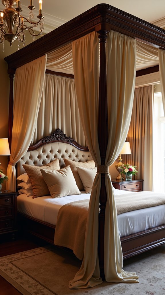 luxurious statement canopy beds