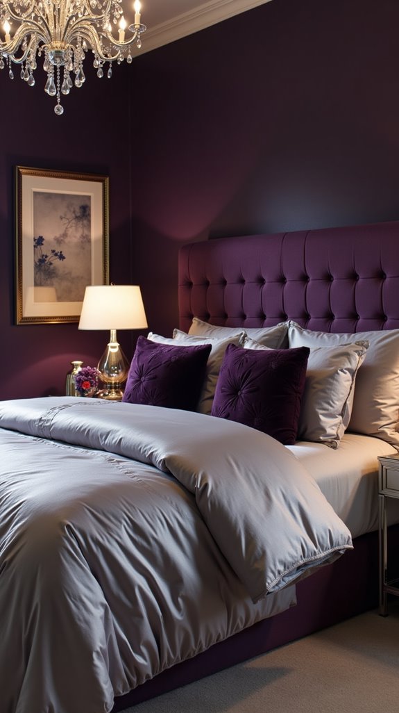 luxury purple and silver