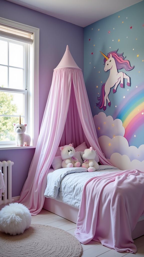 magical unicorn themed bedroom decor