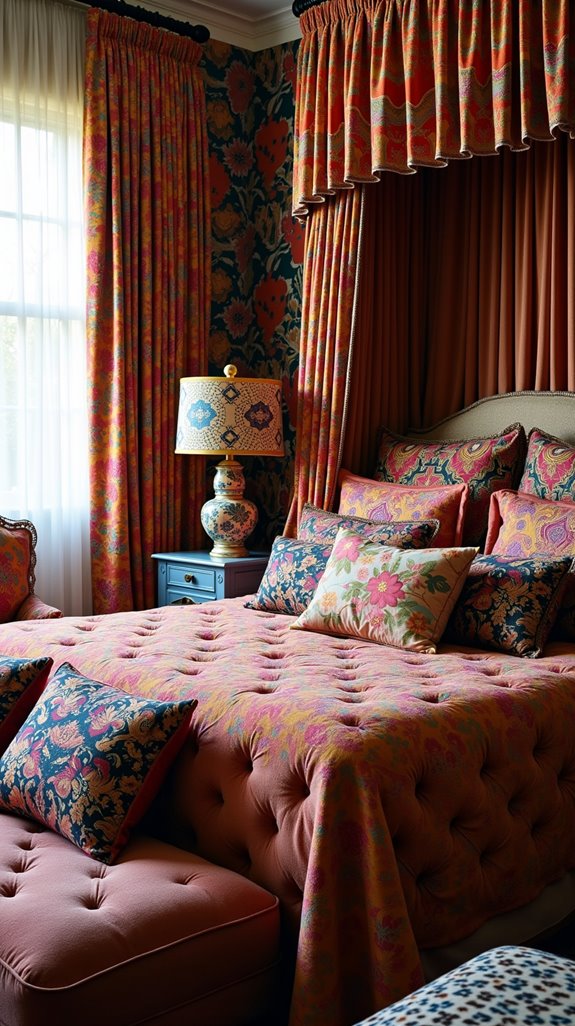 maximalist patterned curtains elevate