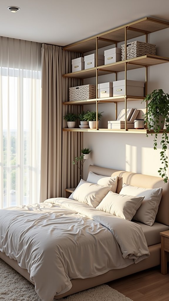 maximize bedroom storage space