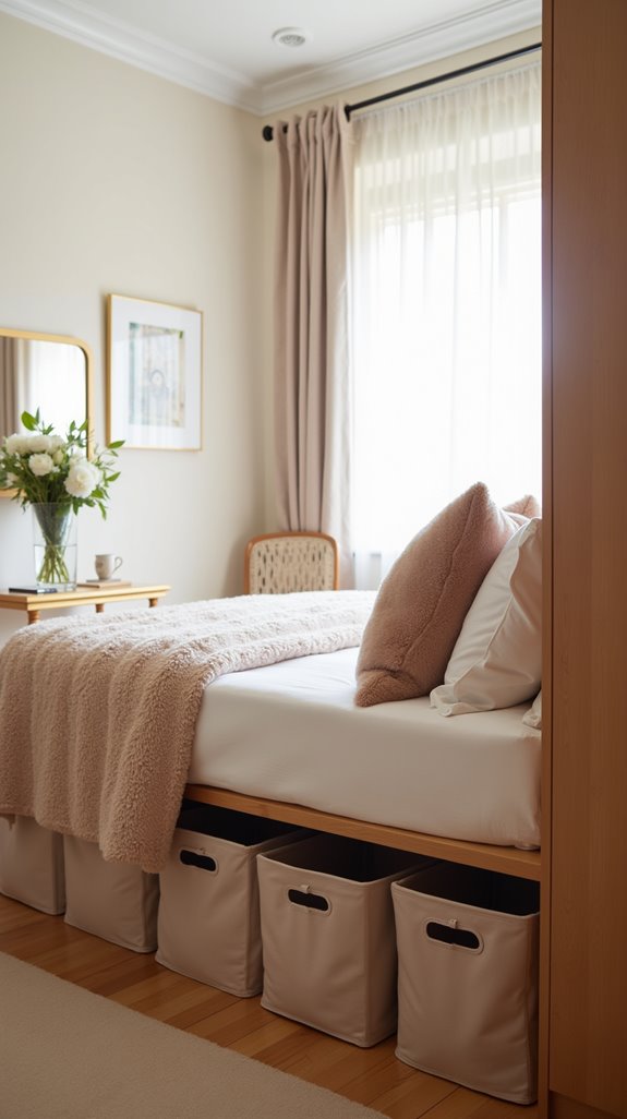 maximize small bedroom storage