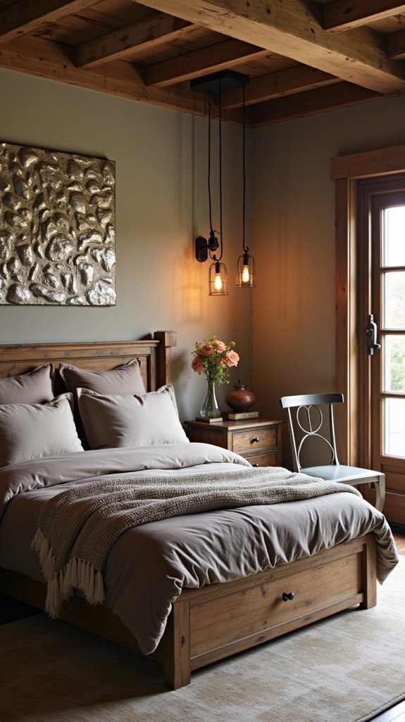 metal accents for rustic charm