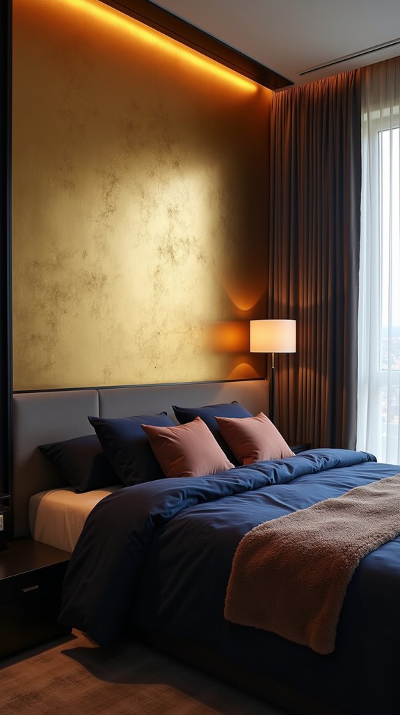 metallic accents enhance elegance