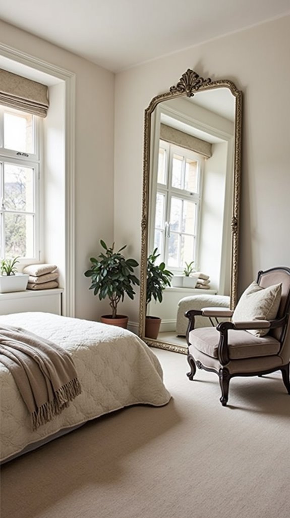 mirrors create spacious illusions