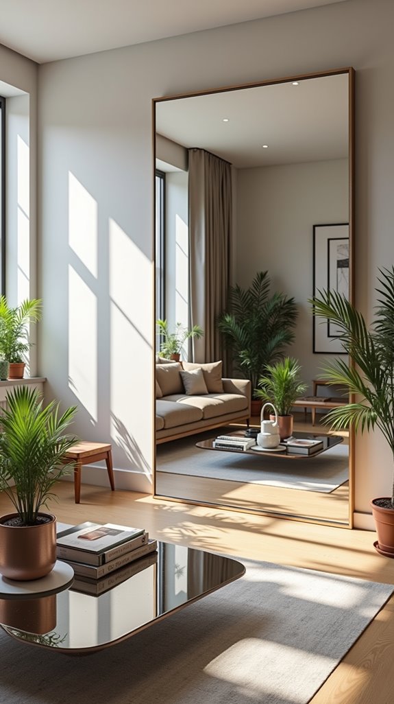 mirrors create spatial illusions