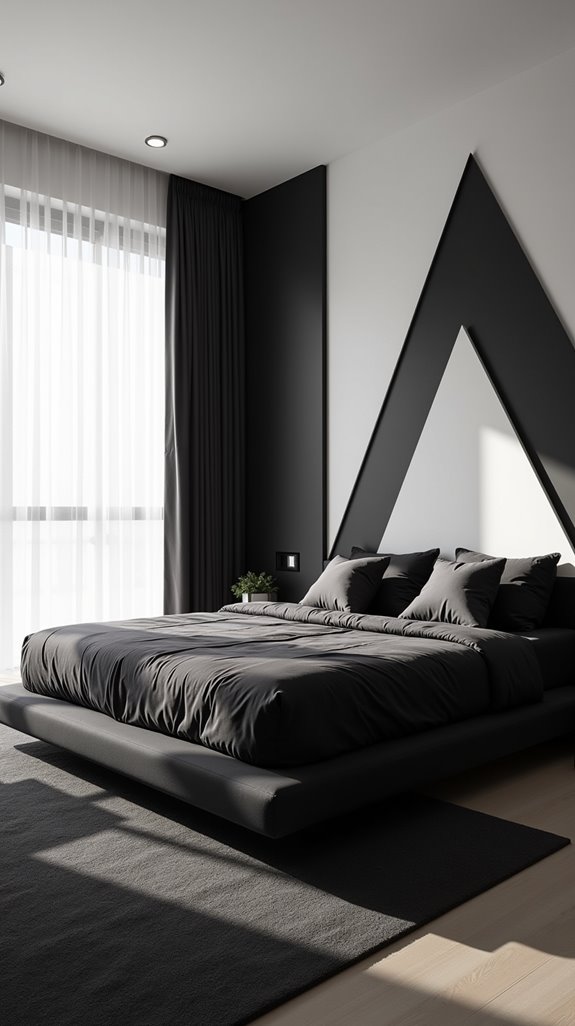 modern geometric bedroom design