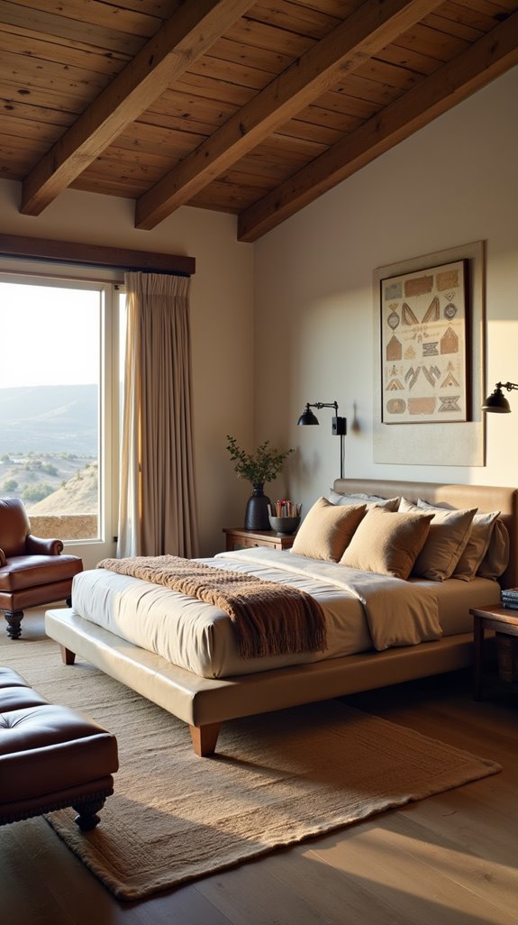 modern rustic bedroom fusion