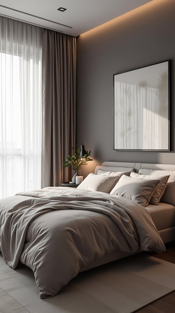 monochromatic grey minimalist sanctuary