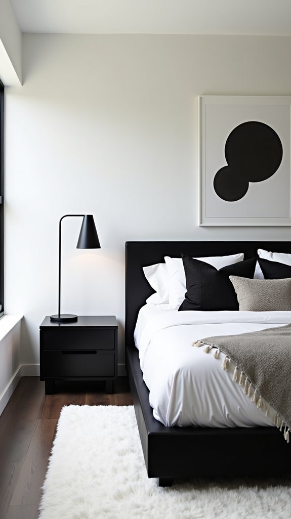 monochromatic serene bedroom design