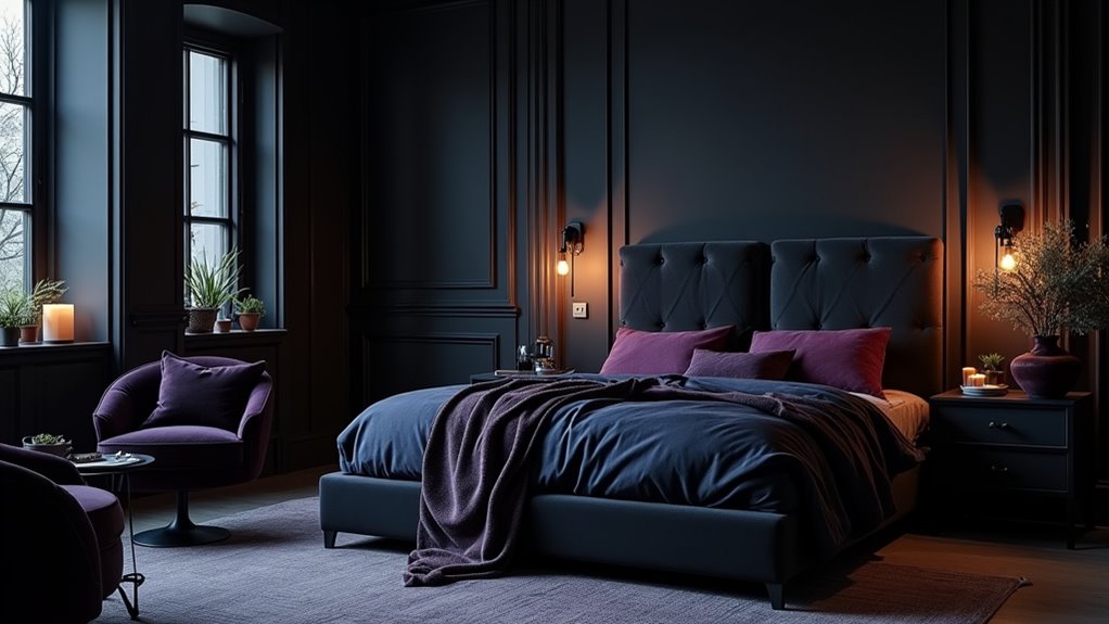 moody shadowy bedroom designs