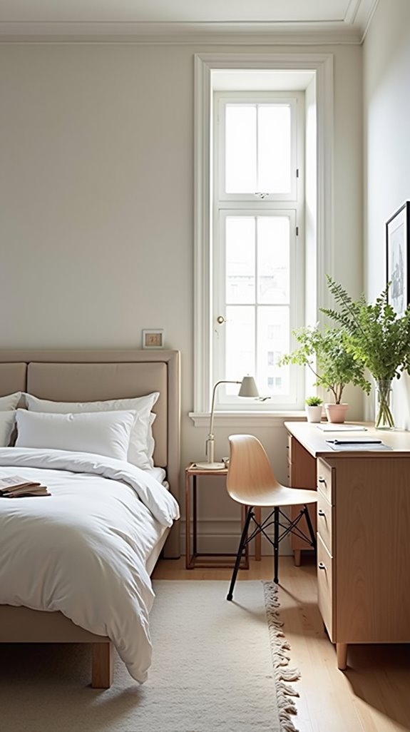 multifunctional bedroom workspace design