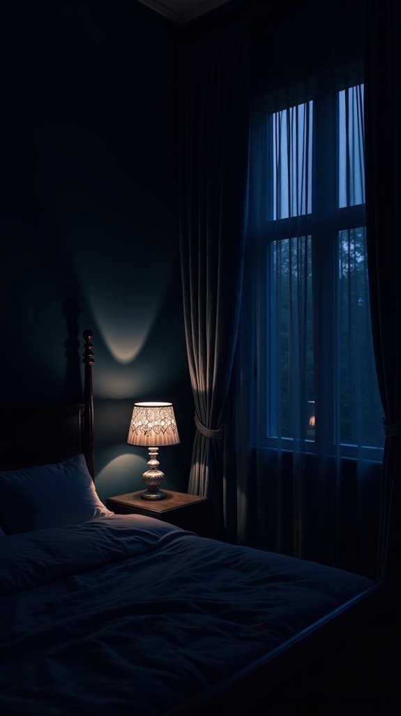 mysterious elegant bedroom ambiance