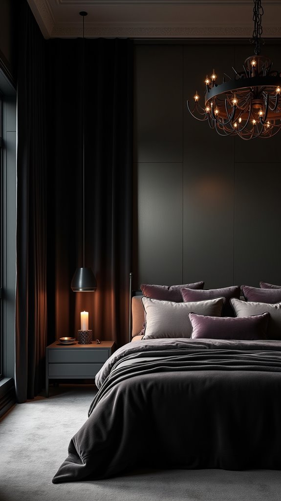 mystical black bedroom elegance