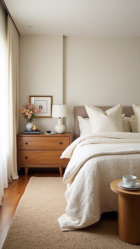 natural wood bedroom accents