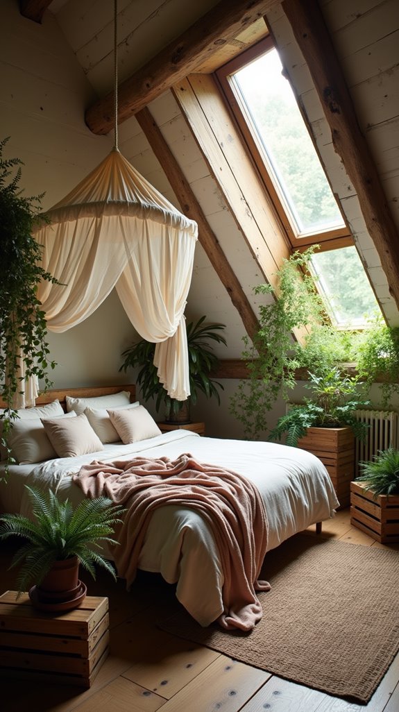 nature inspired attic retreat