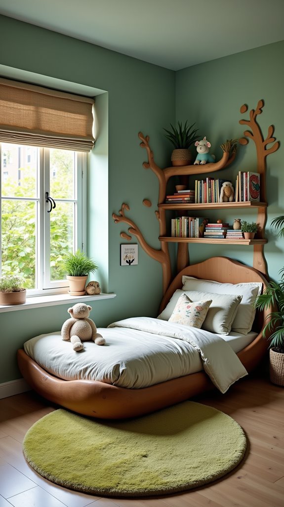 nature themed toddler bedroom decor