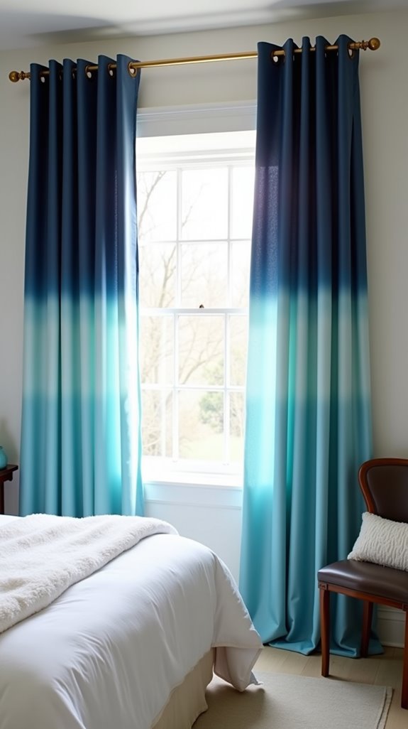 ombre curtains for elegance