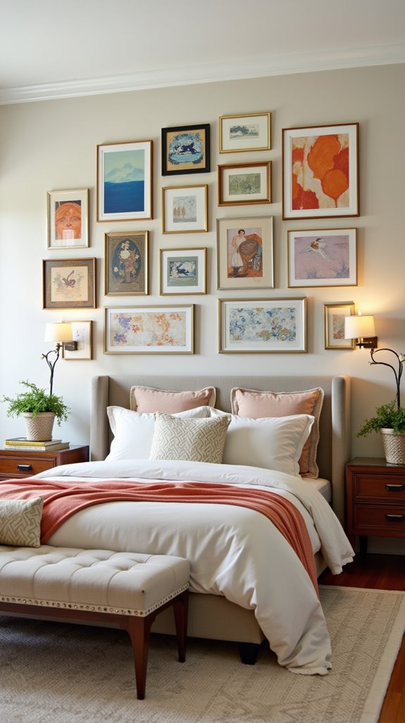 personalized bedroom gallery wall