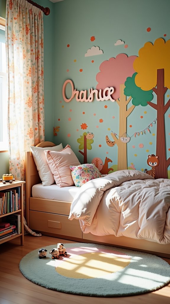 personalized colorful name decor