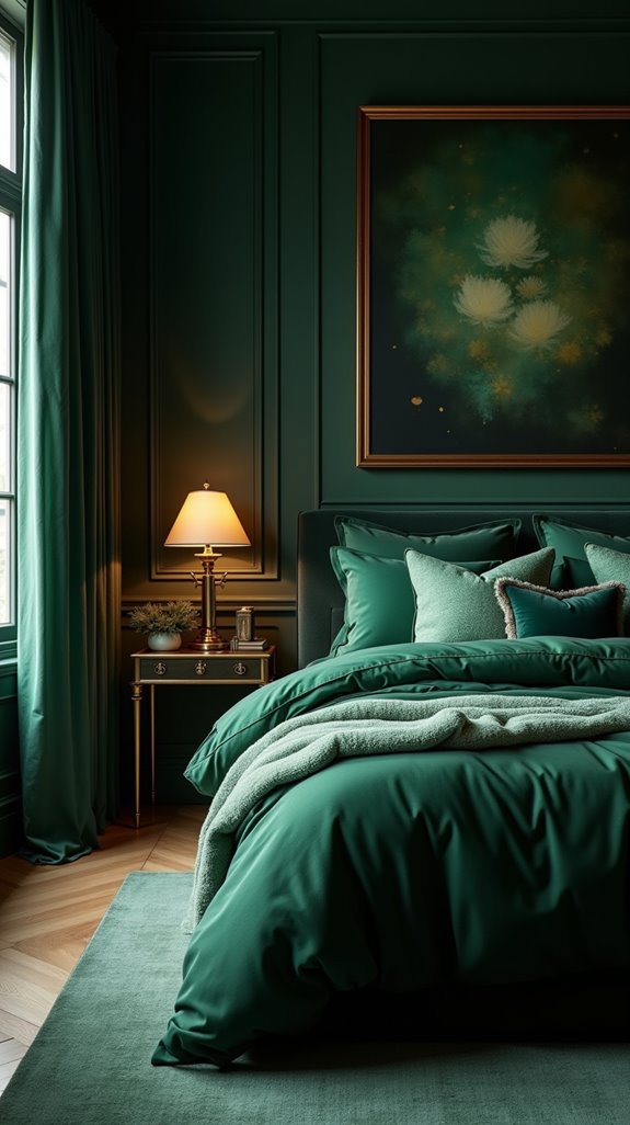 personalized dark green decor