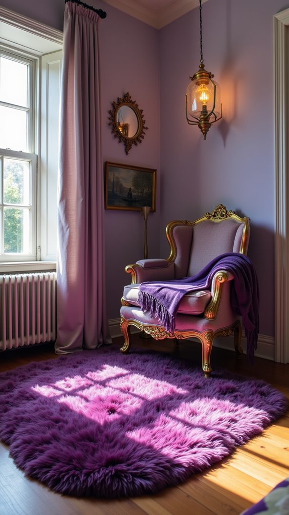 plush purple area rugs