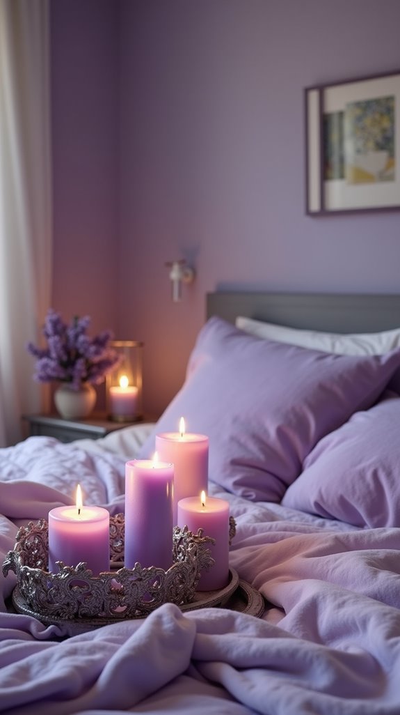 purple candle ambiance essentials