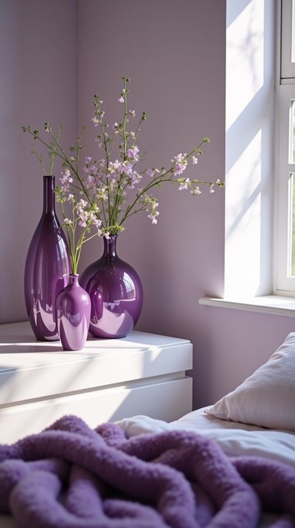 purple decorative vases elevate