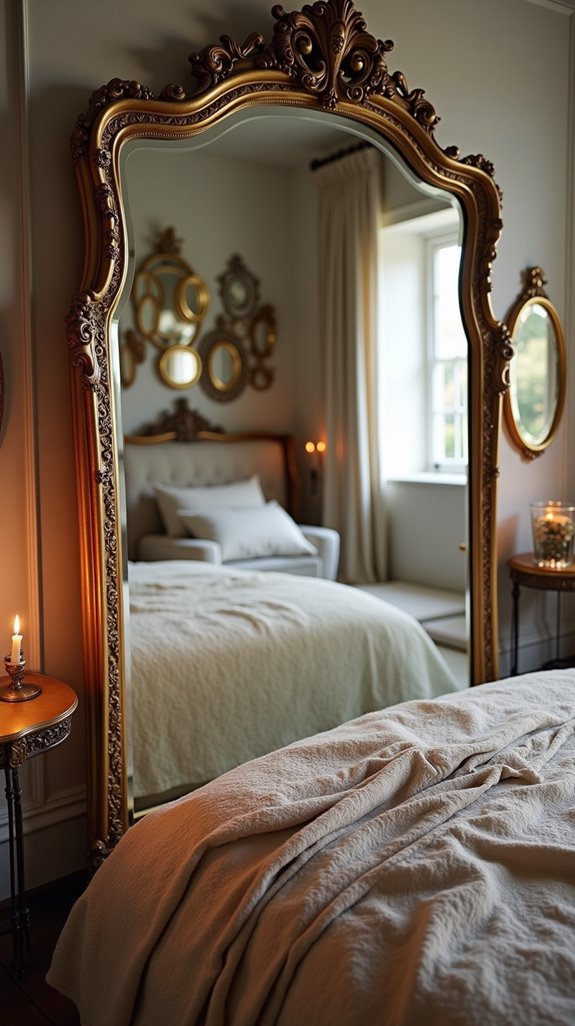 reflective artistic bedroom display