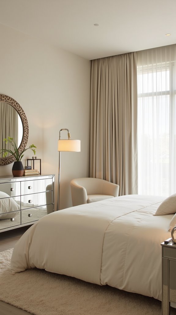 reflective surfaces enhance ambiance