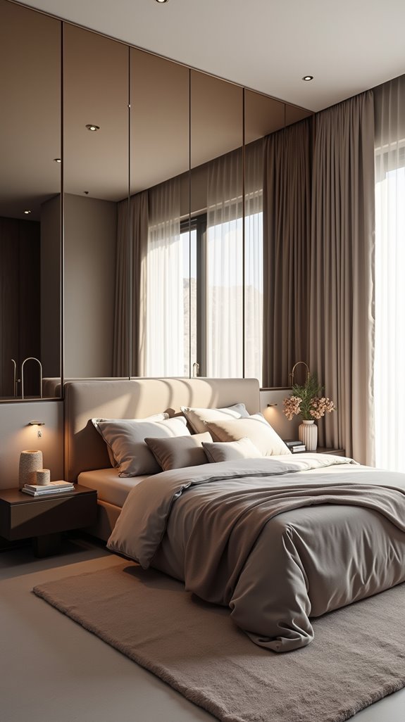 reflective surfaces enhance spaciousness