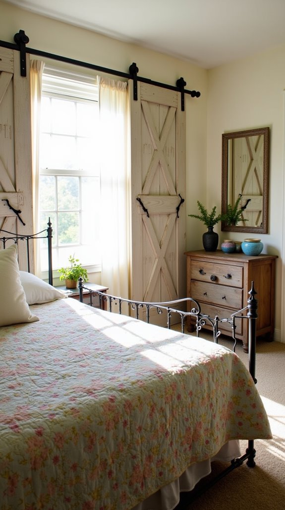 repurposed barn doors enhance aesthetics