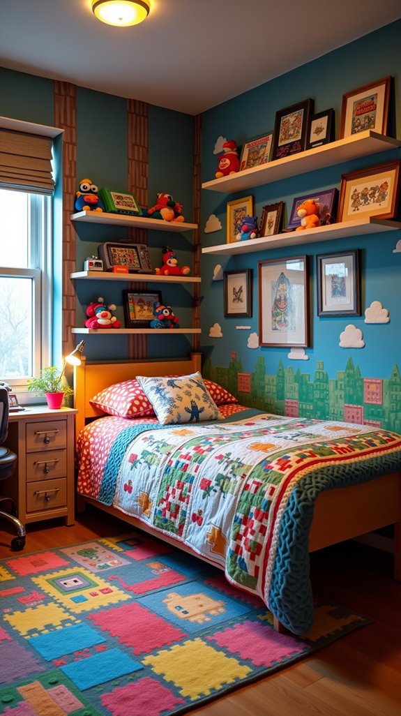 retro gaming bedroom makeover