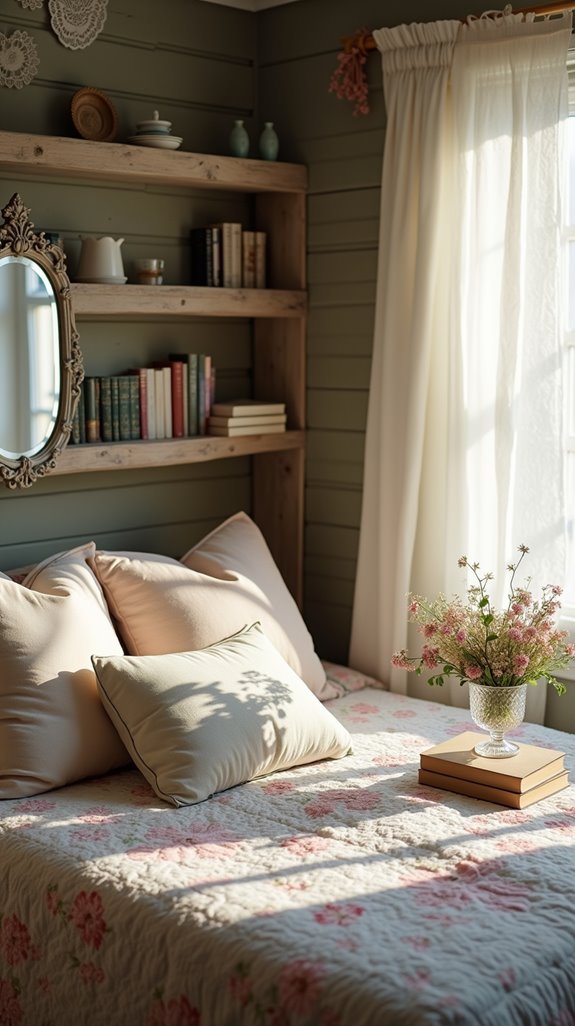 rustic bookshelves for cozy decor