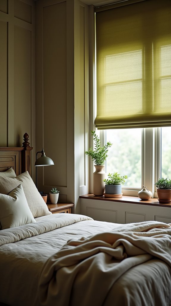 rustic olive bedroom transformation