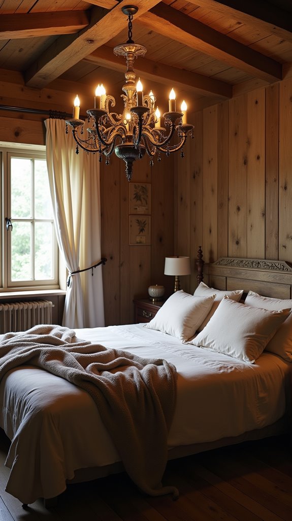 rustic warmth through lighting