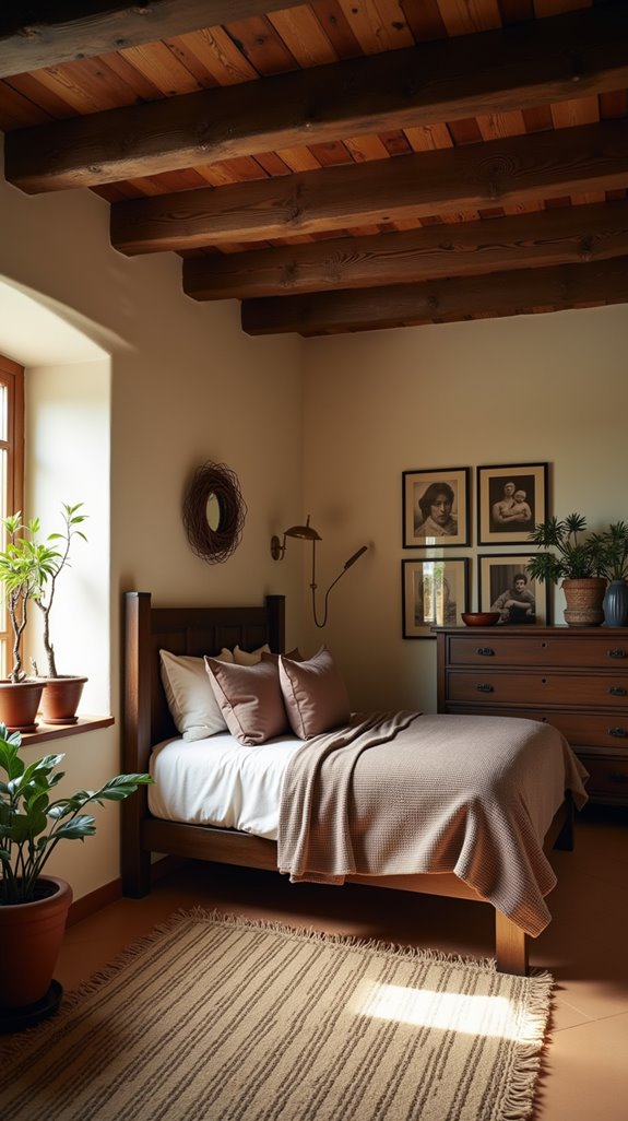 rustic wood accents enhance warmth