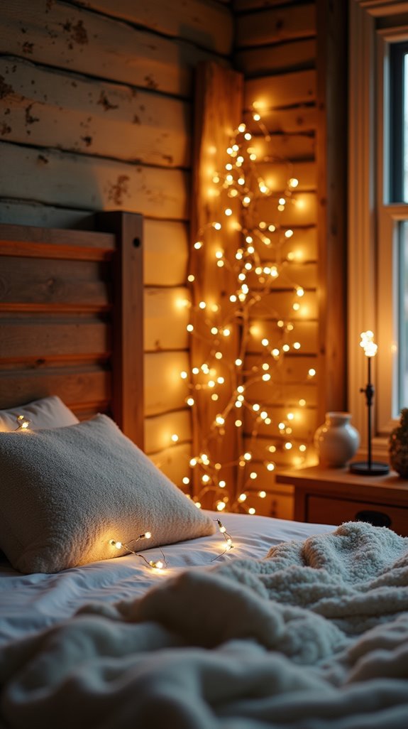 rustic wooden fairy lights