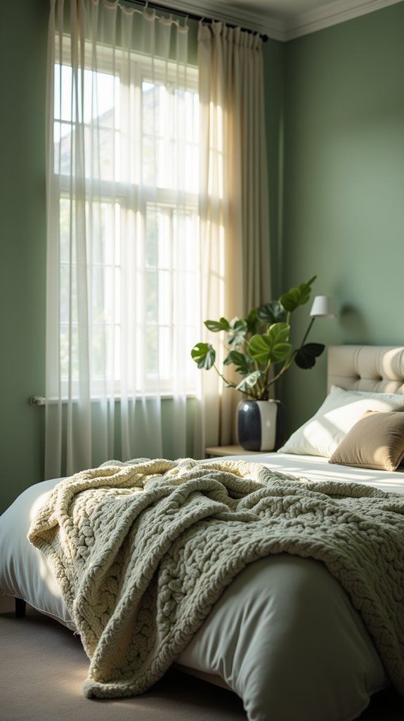 sage green cozy decor