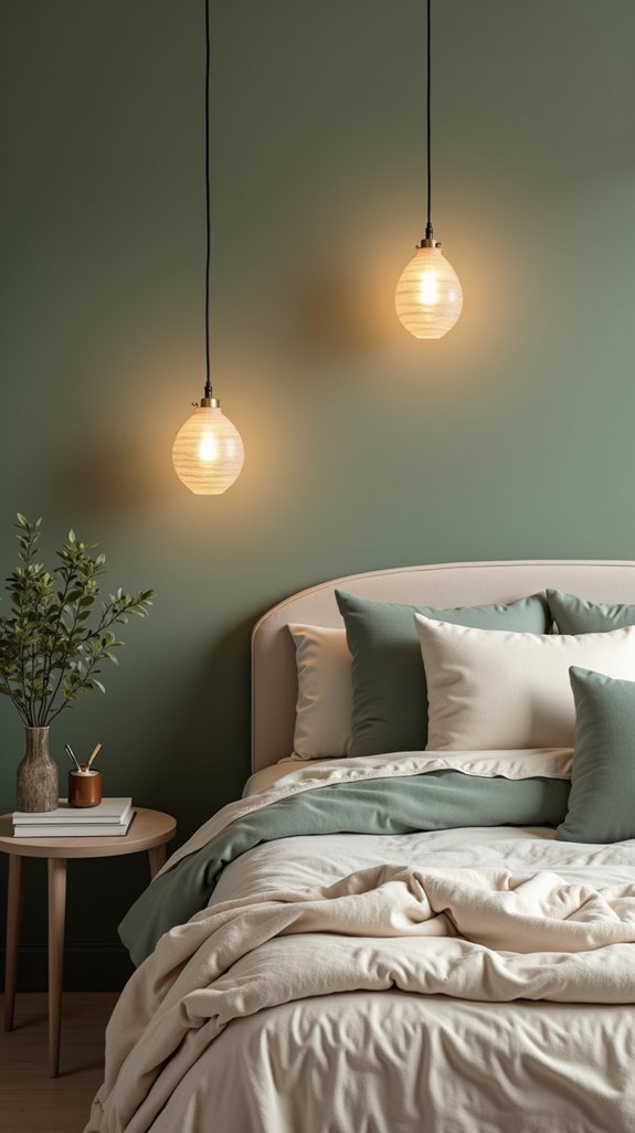 sage green light ambiance