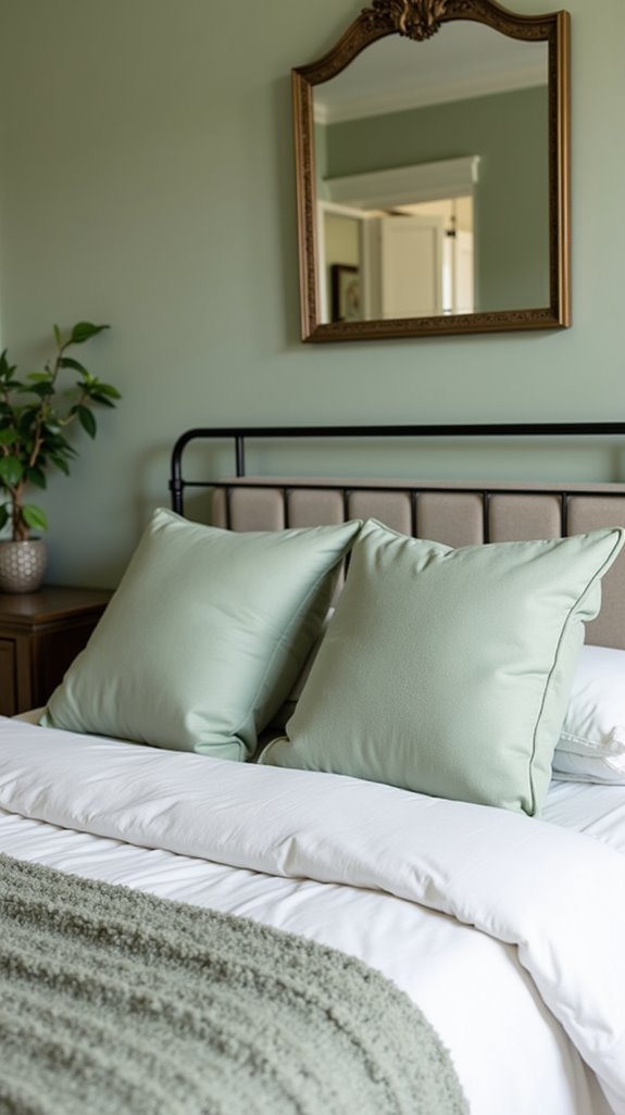 sage green mirrors enhance tranquility