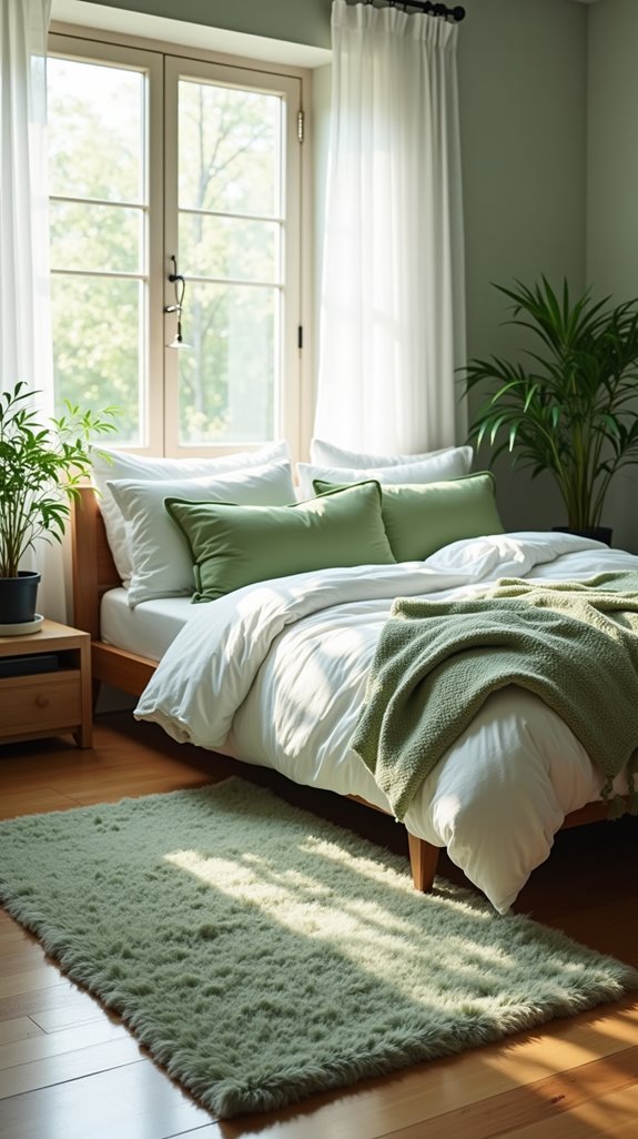 sage green rug serenity